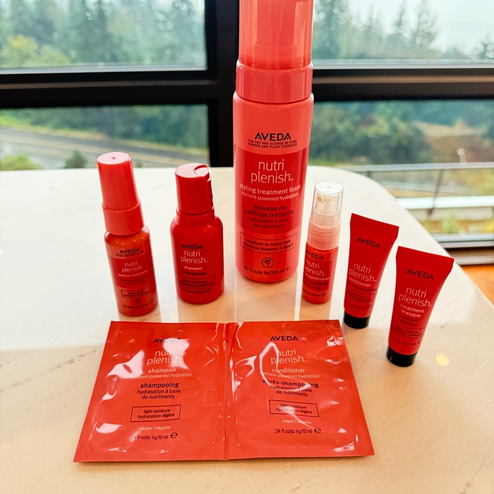 Aveda Nutriplenish styling treatment foam 200 mL full size plus 6 samples